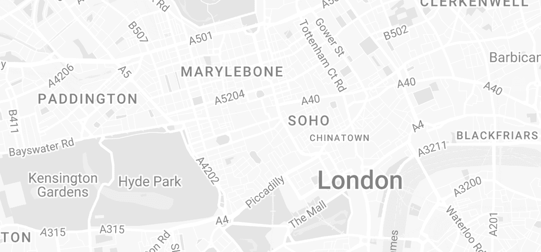 Map with marker east of London, GB